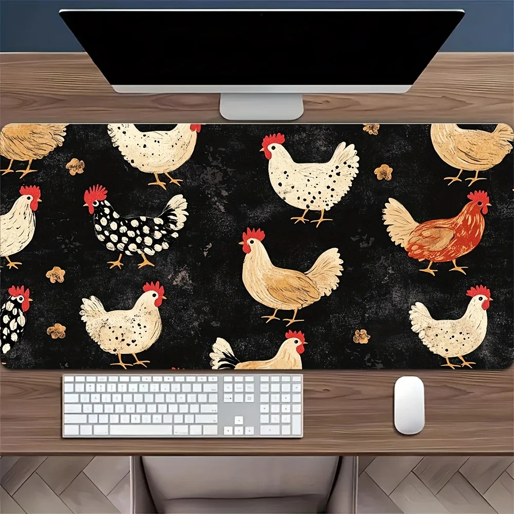 Chicken flock New Hot-selling Large size Mouse Pad Laptops Gaming Deskmat Mousepad Anime Office Carpet Keyboard Rubber material