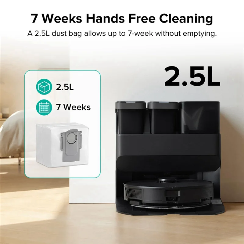 

ABRW-6 Pieces Vacuum Cleaner Dust Bags For Roborock S8 Pro Ultra, S7 Maxv Ultra, S8 Pro Ultra, S8+ Robot Vacuum Cleaners
