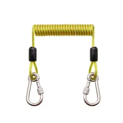 Cable de acero anticaída con mosquetón de acero inoxidable para llaves