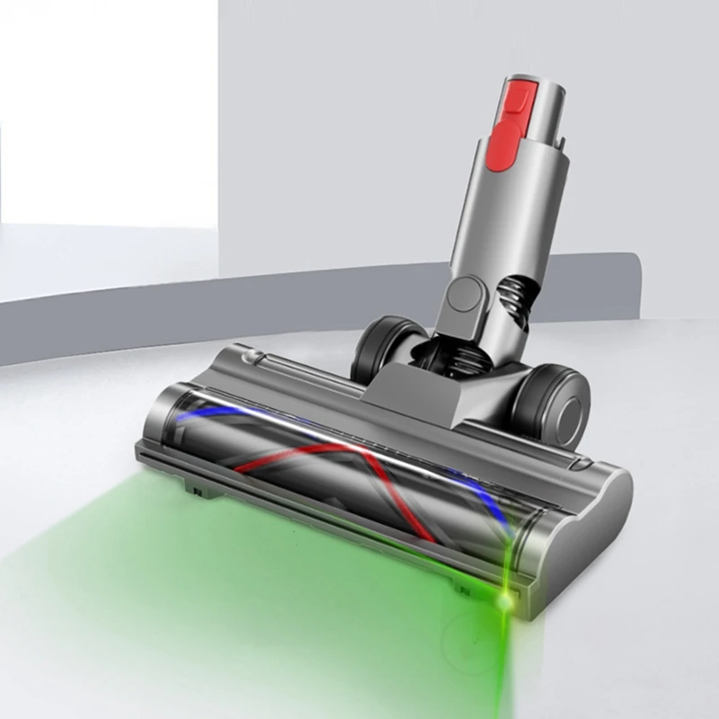 AC66 Für Dyson V7 V8 V10 V11 V15 Vakuum Aufsatz V Form Borsten Roller Bürstenkopf mit LED Staub Lichter Schalter Lock Kit