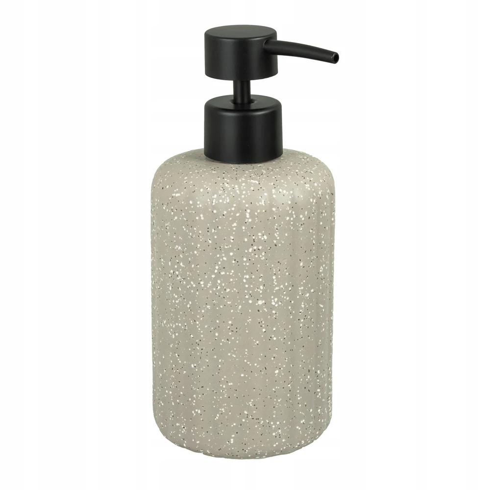 Zeepdispenser Vloeibare Zeep Steen Gegroefd Beige 450ml Peru
