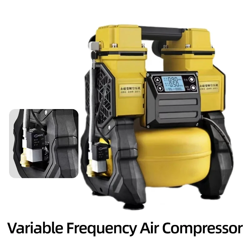 

Brushless Frequency Conversion Air Compressor Portable Oil-free Silent Air Pump Woodworking Spray Paint Air Compression Tank