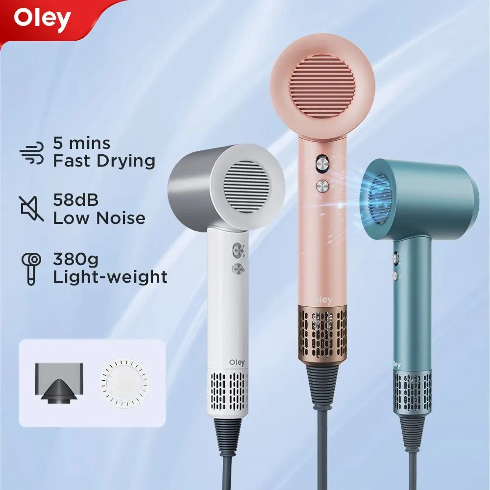 Oley Electric Hair Dryer Quick Dry Anion Hair Care High-speed Home Appliances Use Personal Care Styling Tools Multifunction