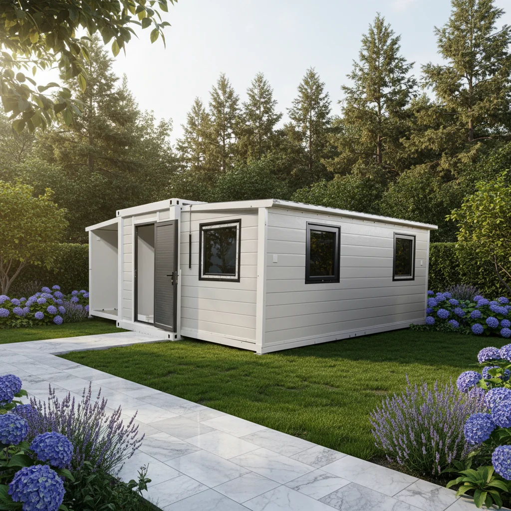 Customizable 2-4 Bedroom Mobile Prefab Tiny Home Expandable Container House Kitchen Office Made Steel Midcentury Modern Villa