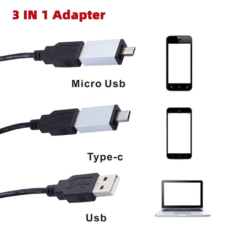 1600X Digital Microscope Camera 3in1 Type-C USB Portable Electronic Microscope For Soldering LED Magnifier For Cell Phone Repair