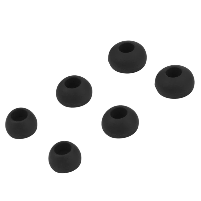 

Earbud Tips Soft Silicone Earbud Replacement Tips Fit for In Ear Headphones 3Pairs Inner Hole 4mm,Black for FLASH