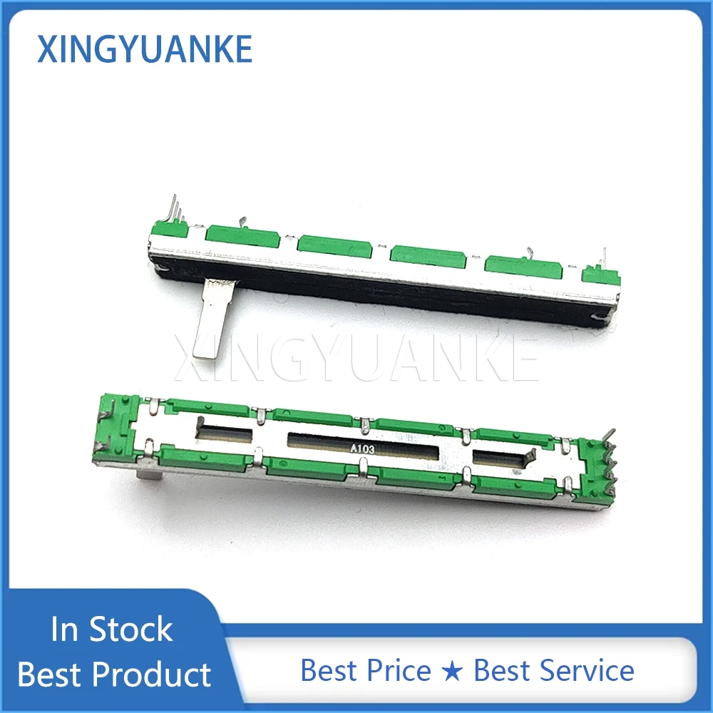1 قطعة 75 مللي متر مستقيم الشريحة الجهد B10K B20K B50K A10K A20K A50K D10K D50K ثنائي القناة 6Pin خلاط ترويسة مقبض طول 15 مللي متر #2
