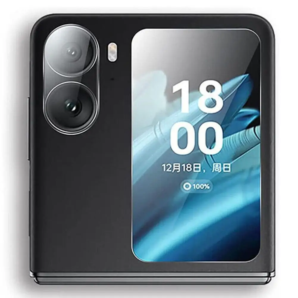 Pelindung lensa kamera, 2 dalam 1 untuk OPPO Find N2 Flip kaca Tempered pelindung layar anti-sidik jari/minyak pelindung noda Fi I7G8