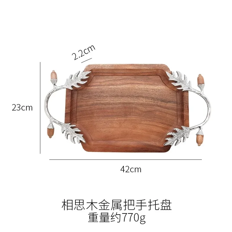 

Retro wabi sandy wind acacia wood storage tray living room coffee table wooden tea tray dining table fruit tray decorative ornam