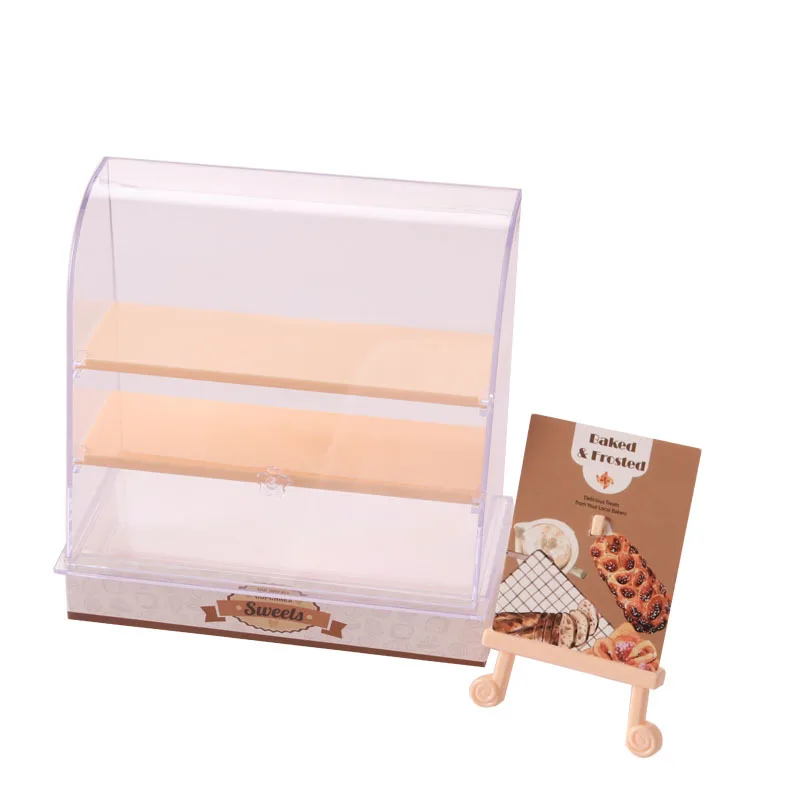 Artículos para casa de muñecas en miniatura, gabinete para pasteles, Mini vitrina para postres y pasteles, 1:12 BJD Ob11, accesorios para casa de muñecas, juguetes para juego de imitación