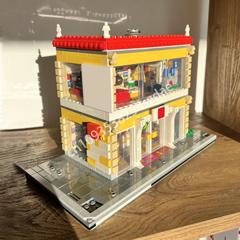 794PCS Moc Corner Store Architecture Model Building Blocks DIY Creative Assembly Bricks Kids Holiday Gift