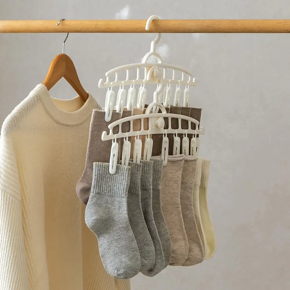 Stable Sock Clamps Durable Windproof Sock Clip Drying Rack for Hanging Storage Space Saving Multi-functional Non-slip Clothes