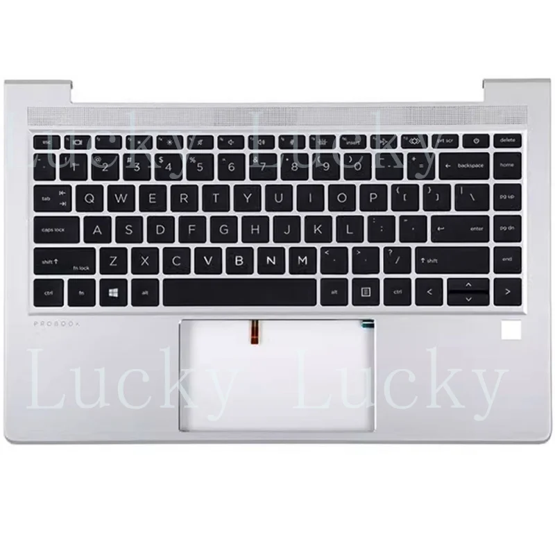 

Клавиатура и подставка для рук (пальмрест) для HP ProBook 440 G10 N42405-001 с подсветкой, серебристые