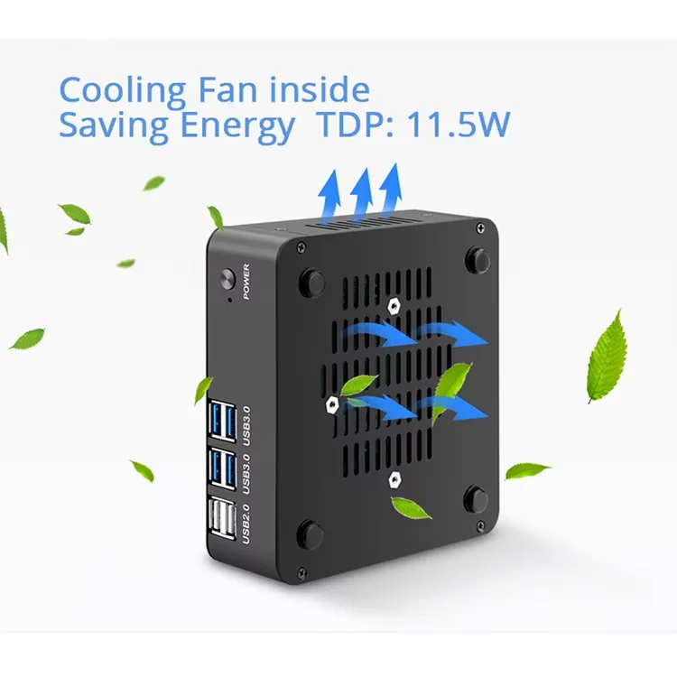 Mini PC Intel Core i7-5500U procesador compatible con Windows 7/10 Linux OS 8x puertos USB HDMI VGA WiFi de doble banda Bluetooth