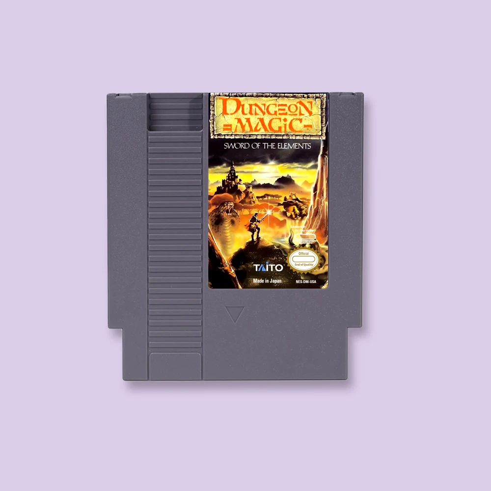 

Dungeon Magic - Sword of the Elements Game Cartridge Battery Save For NES 8Bit 72PIN Consoles Game Card