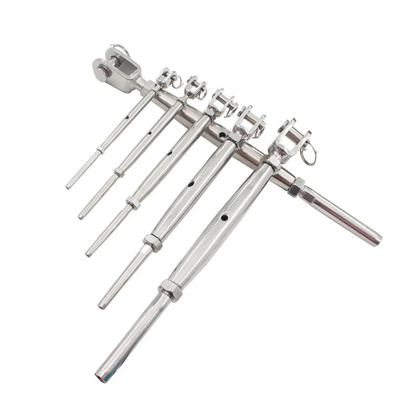 4PCS SS316 Stainless Steel Jaw Swage Turnbuckle Cable Railing Kit Rigging Hareware for Wire Rope