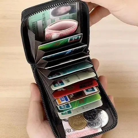 

1 шт., сумка для органных карт, корейское издание, портативная женская короткая обложка для банковских карт, зажим для визитных карточек, вертикальная ручная сумка на молнии