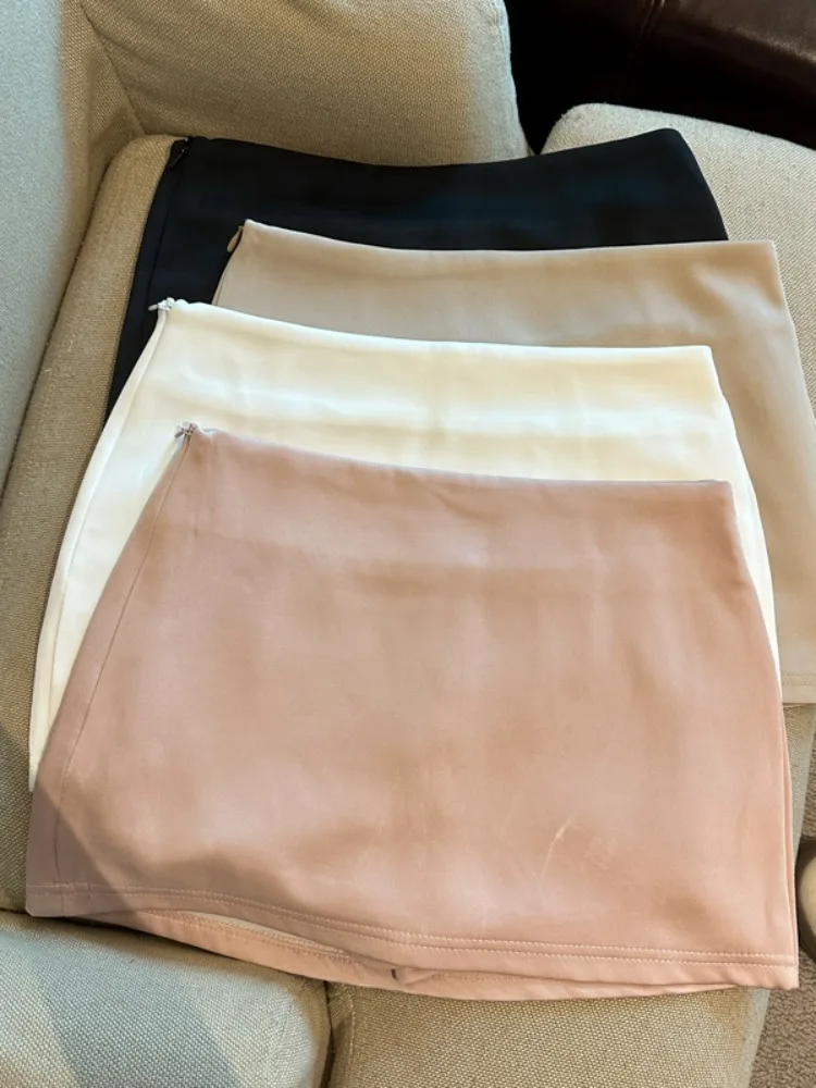 

Low Waist Korean Style Half Skirt Women's Summer New Slim Fit Sexy Short Skirt Anti-Light Inner Fashionable Skirt
