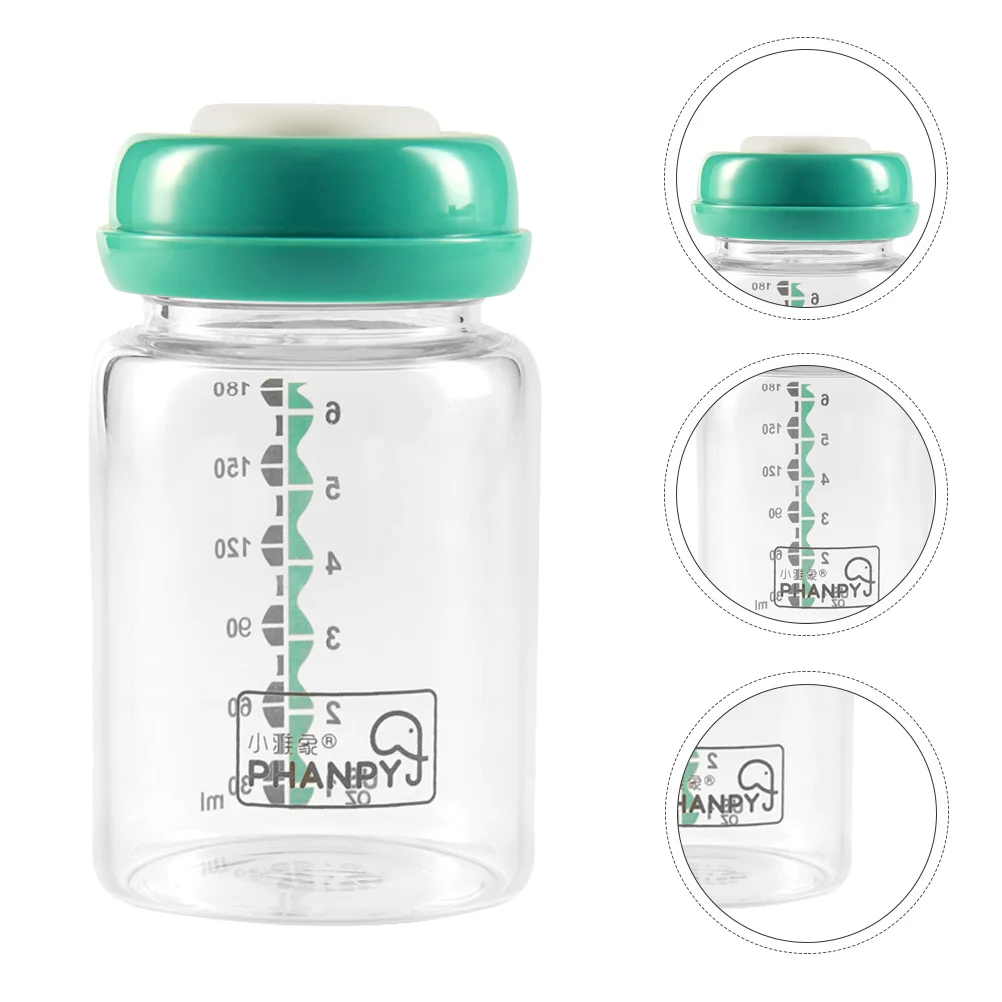 2 Pcs Breast Milk Preservation Bottle Breastfeeding Bottles Nursing Wide Mouth Feeder Storage Glass Size Baby