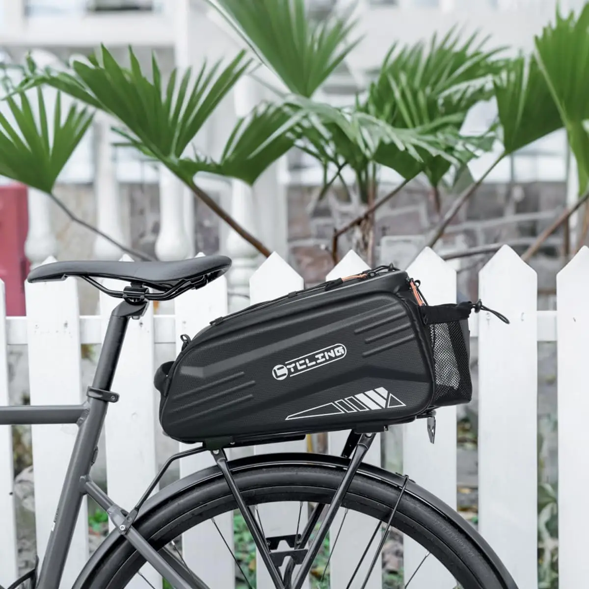 Waterproof 8L Bike Rack Bag with Reflective Rear Pannier Hard Shell Bicycle Shoulder Strap Saddle Seat Bag Ebike Accessory