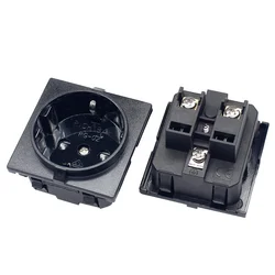 Rich bay RG-02  European Germany waterproof schuko socket outlet snap in receptacle  for UPS
