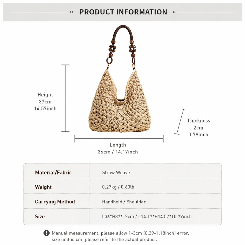 Bolsa de Palha Feminina Grande - Beach Bag Straw avaliação e preço