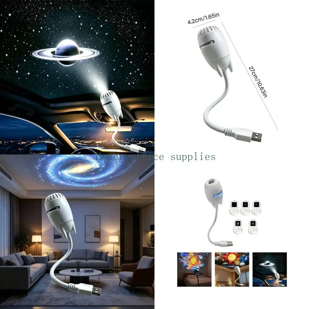 K43B LED Starry Starry Lamp Car Roof Star Light Projector Lights Adjustable Night Light USB Decoration