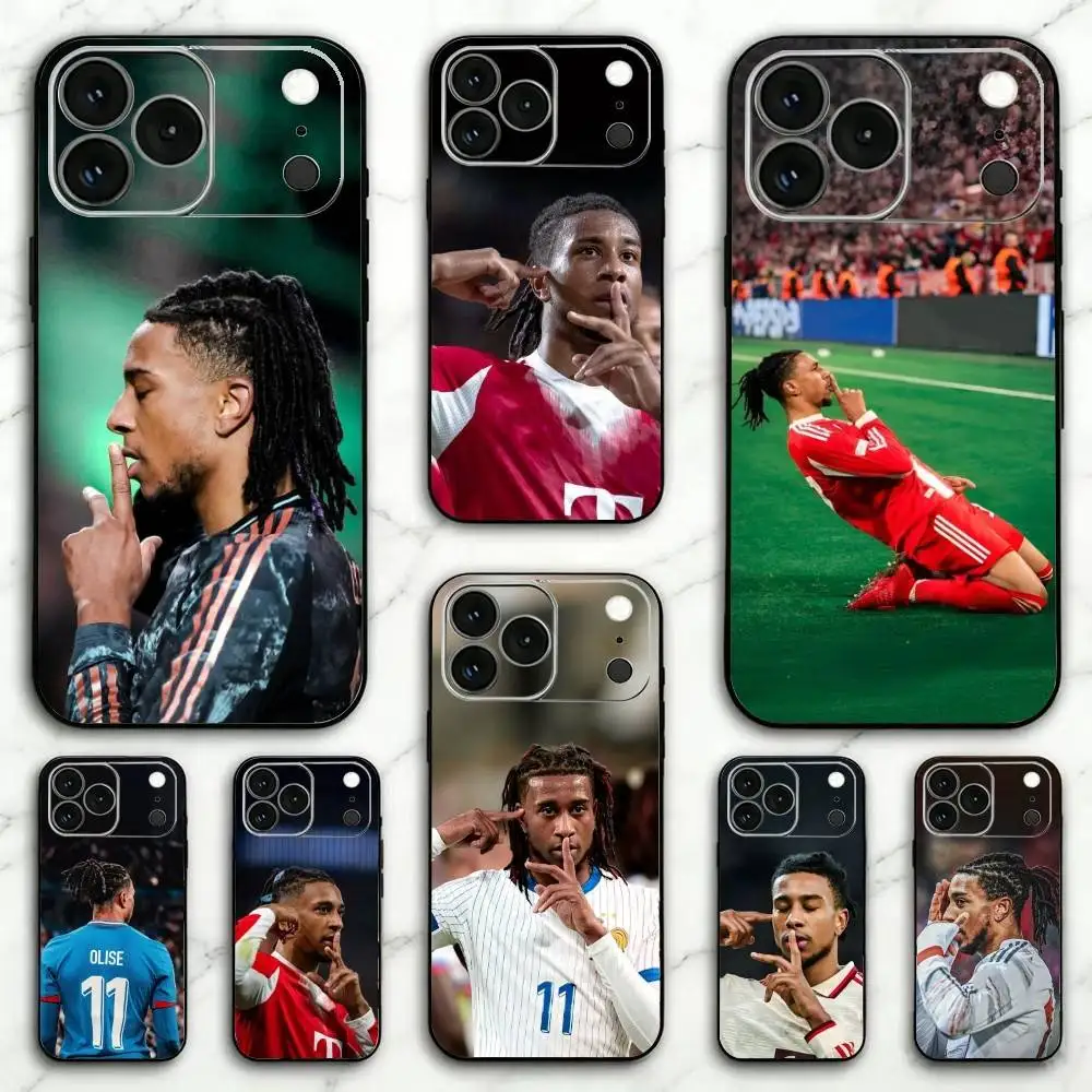 m-Michael O-Olise Football  Phone Case For iPhone18,17,16,15,14,13,12,11 Plus,Pro Max, Others Soft Black Cover
