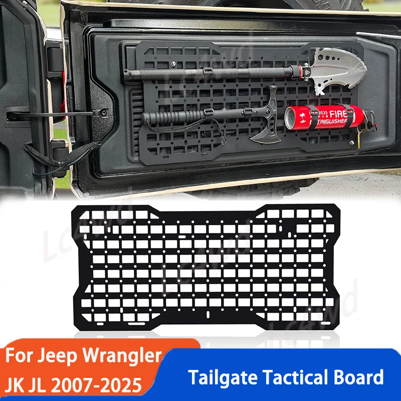 LC4WD 4x4 Interior Accessories Tailgate Molle Tactical Panel Rear Expansion Storage Cargo Rack For Jeep Wrangler JK JL 2007-2025