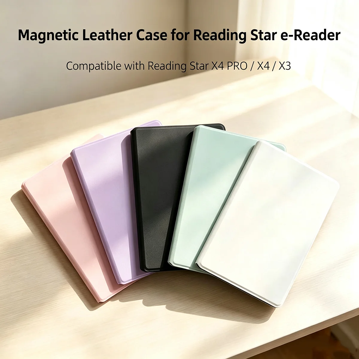 Minimalist Solid Color Magnetic Case for XTEINK X3 X4 Pro E-Reader, Slim Shockproof Protective Cover, Strong Magnetic Design