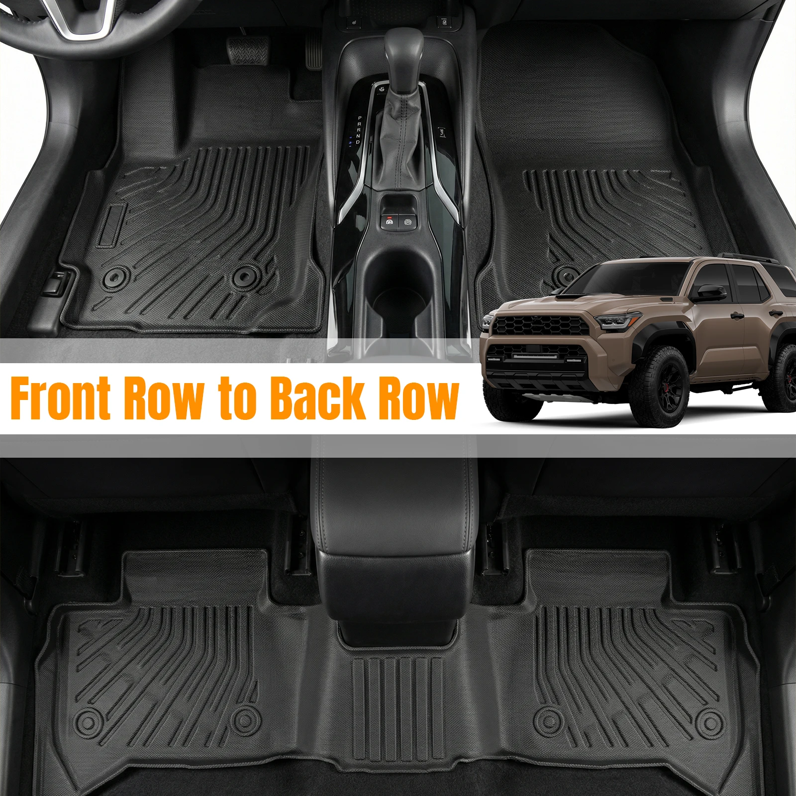 

Коврик в багажник с защитой спинок сидений и ковриками для пола и спинок сидений для Toyota 4Runner 2025-2026, 7 мест, бензин