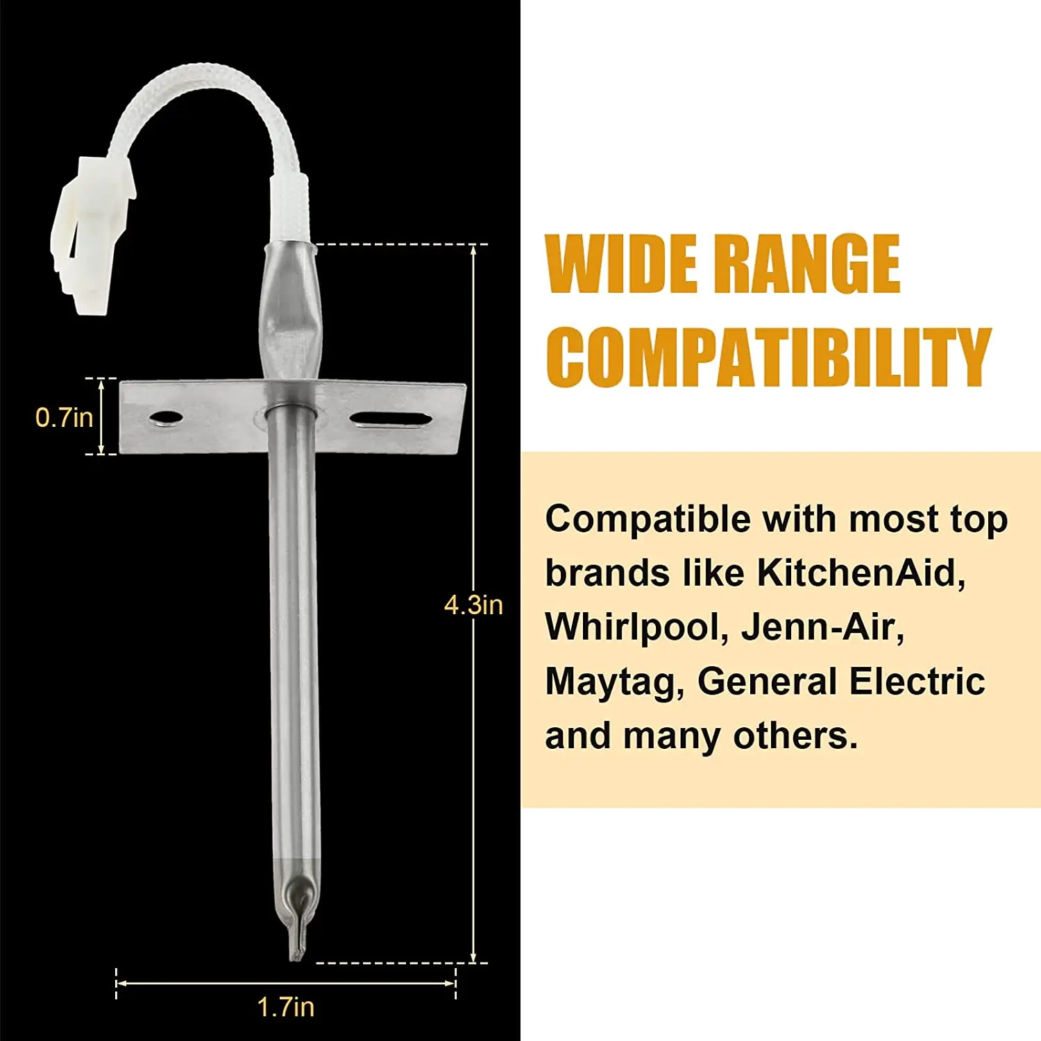 Sensor de Temperatura para Horno W10131825 Compatible con Whirlpool, Maytag y KitchenAid, Reemplaza WPW10131825 4455636 WPW10131825VP PS11748765