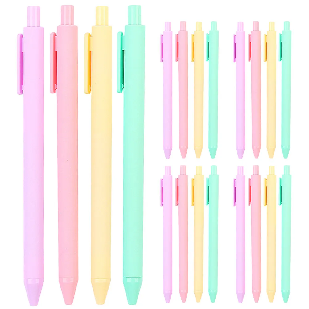 

Набор из 20 ручек-макарон с черными чернилами 0,5 мм, гладкое письмо, выдвижные шариковые ручки для школы, офиса, дома, бизнеса, подписи и заметок