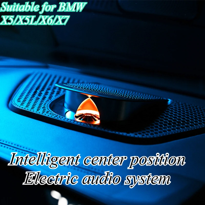 For BMW X5 X6 X7 2020-2024 Center Speaker Grill LED Light Bar Car Audio System Upgrade HiFi Sound Surround Interior Decoration