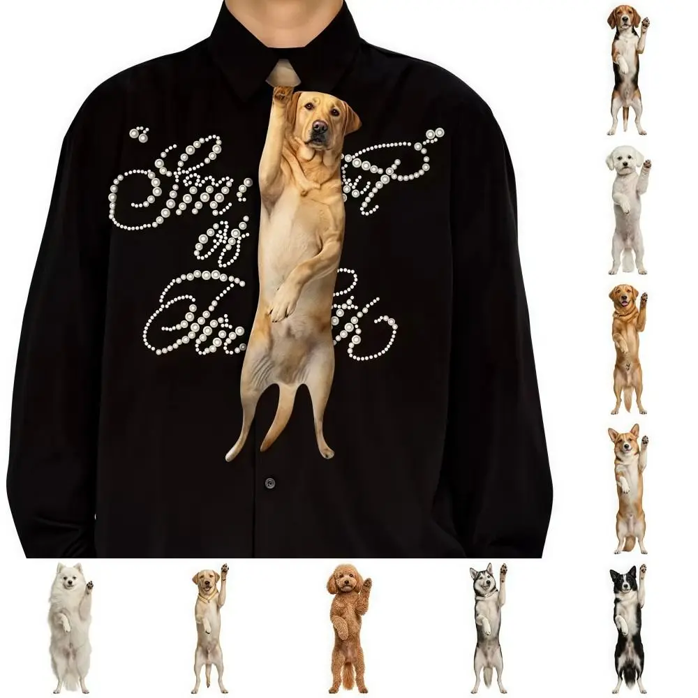 creativity-dog-shaped-unisex's-tie-novelty-3d-dog-dog-necktie-lifelike-animal-pattern-creative-neck-tie-party-decor-gifts