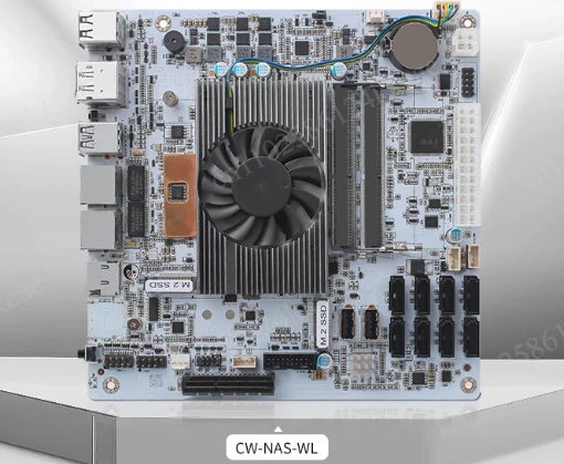 I5-8265U 8-Bay NAS Board with Onboard 8 SATA and Dual M.2 Channel, Dual DDR4 Motherboard for Network Storage and Home Server Use