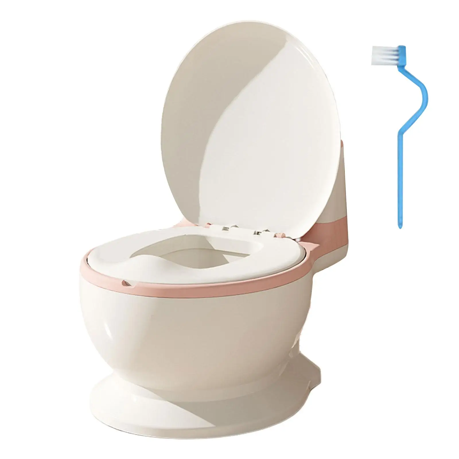 Baby Potty Toilet with Wipe Storage Lifelike Flush Button Comfortable Realistic Toilet for Bedroom Girls Boys Babies Ages 0-7