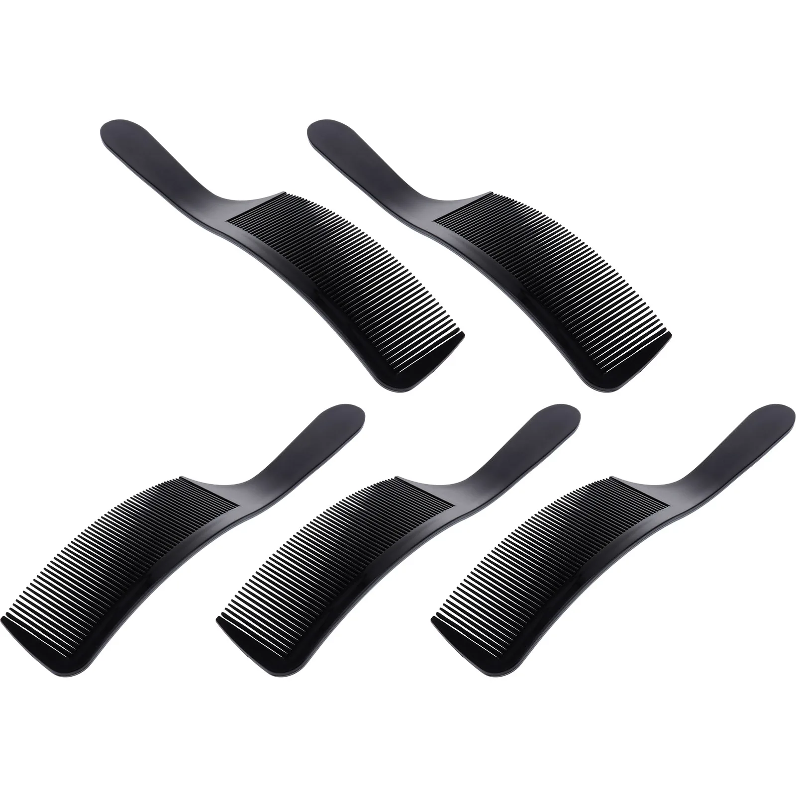 

5 Pcs Flat Comb Curved Clipper Combs Blending Hair Barber Men ABS Travel Hairdressing Supplies Styling Durable Plastic