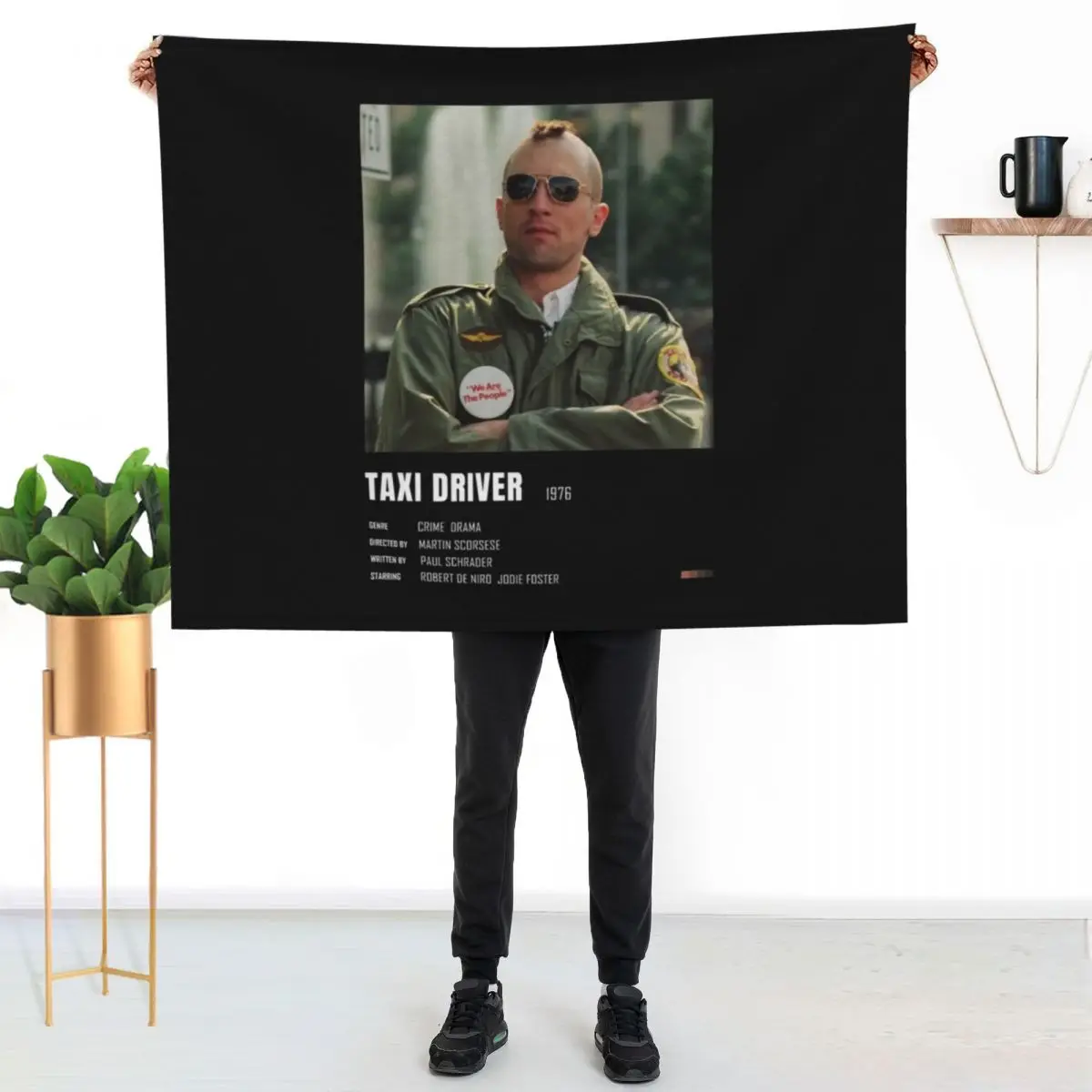 Vintage Retro Taxi Driver Minimalist Poster Gifts Throw Blanket Weighted Beach anime Quilt Sofa Quilt heavy to sleep Blankets
