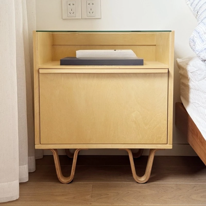 Medieval birch marine board bedside table simple modern multi-functional locker