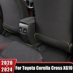 For Toyota Corolla Cross XG10 2020 2021 2022 2023 2024 Hybrid Leather Car Seat Back Protector Cover Anti-dirty Mat Anti-kick Pad