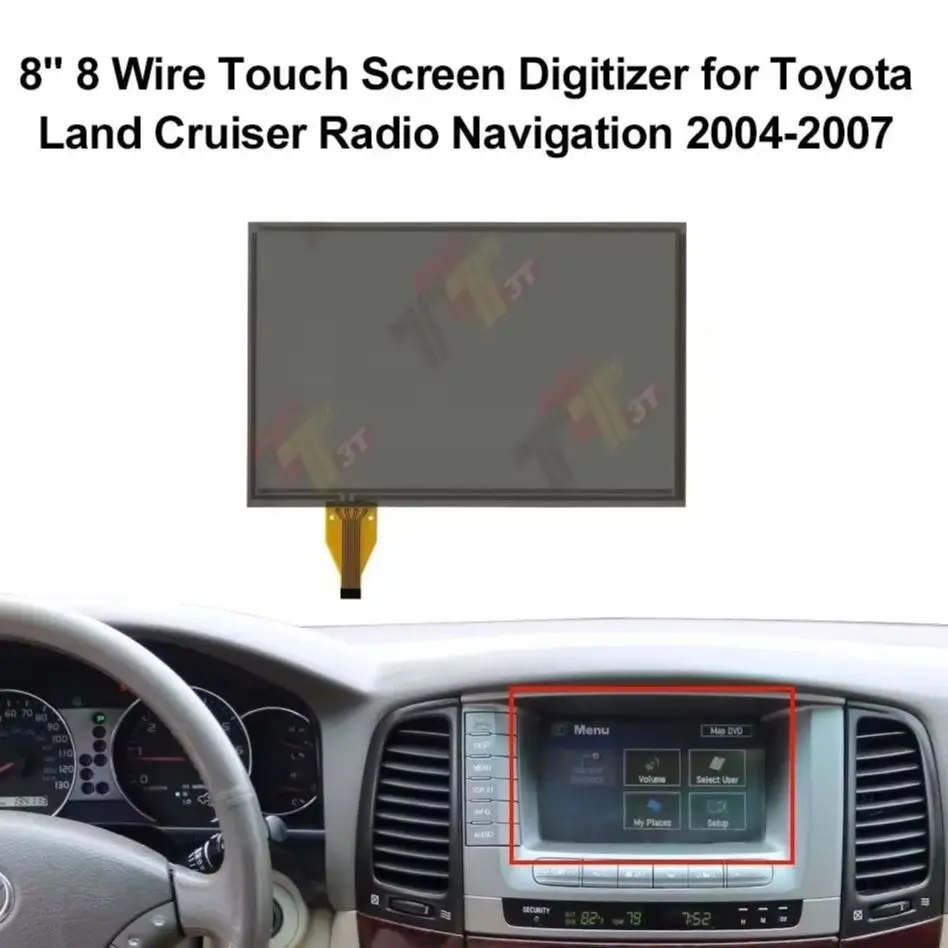 8" 8-Draht-Touchscreen-Digitizer für Toyota Land Cruiser 200, Lexus LS460 LX570 – Detail 3