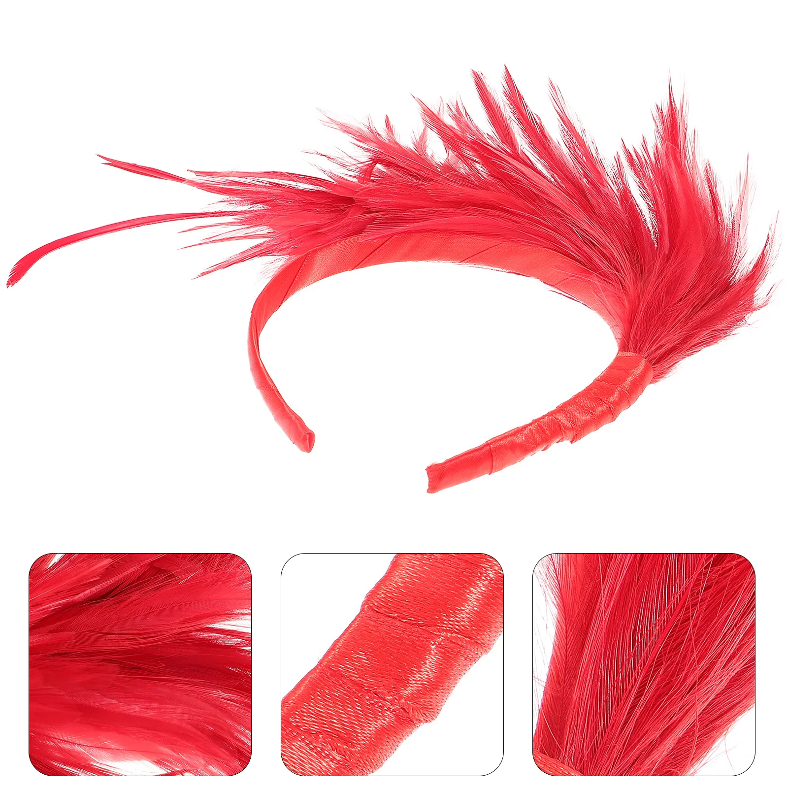 

Hairband Elegant Red Headband for Cosplay Party Performance Photo Prop Party Headdress Hair Band