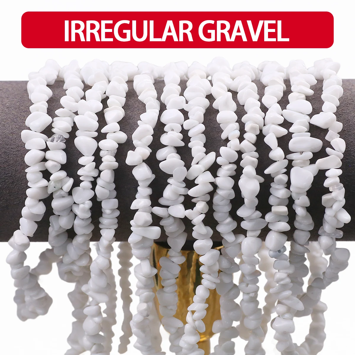 4-13mm Natural Small White Howlite Irregular Chip Beads Crushed Stone Loose Beads for DIY Bracelet Necklace Jewelry Making