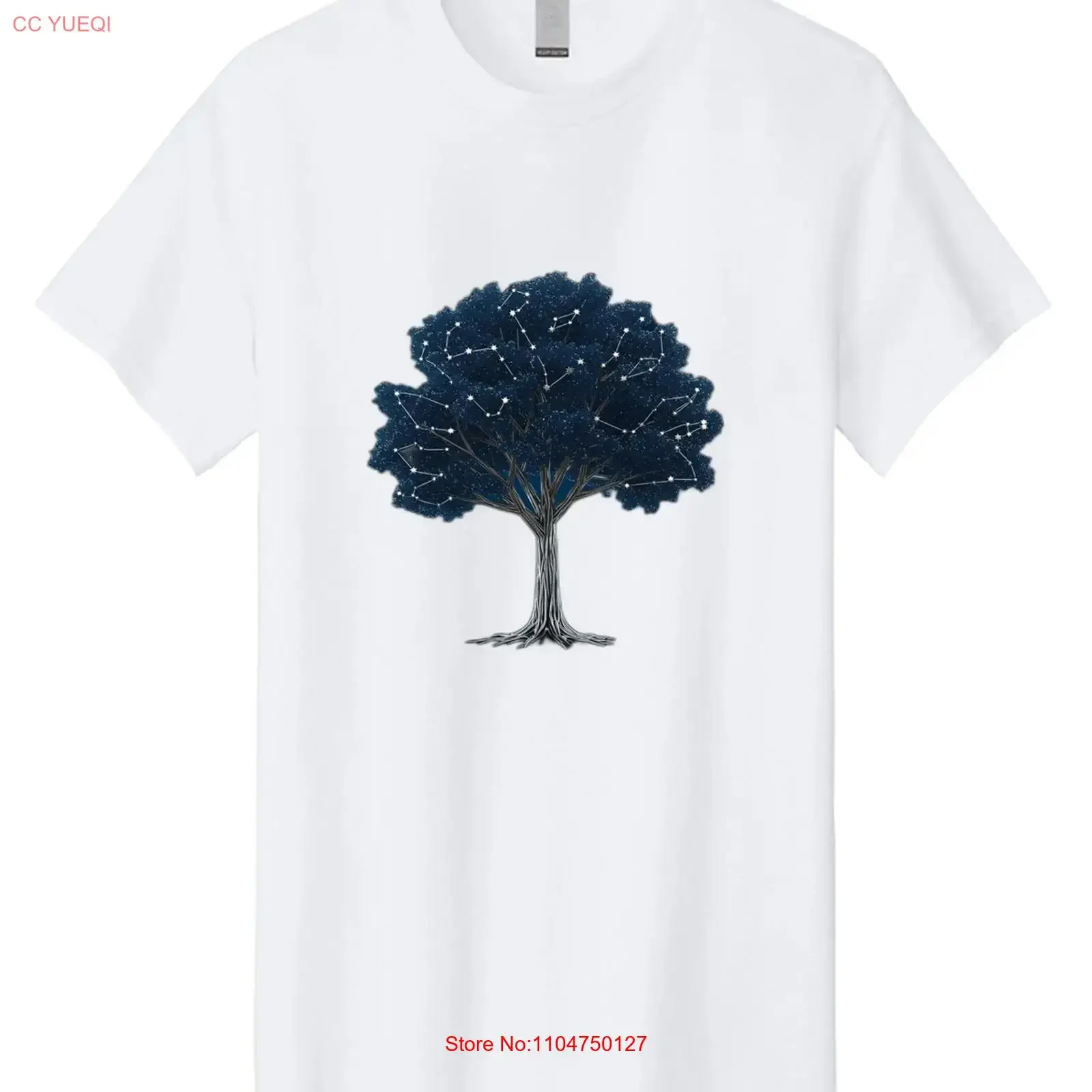 Tree With Stars Constellations Mens T Shirt 100 Cotton Casual Summer Wear vintage Washed homme designer clothes fashion