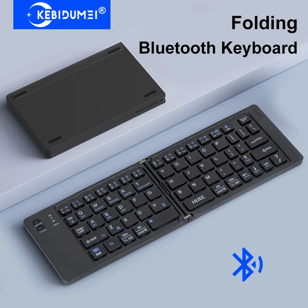 Folding Keyboard Bluetooth Keyboard Portable Mini Keyboard Rechargeable Wireless Keyboard For PC Laptop Tablet Windows Android