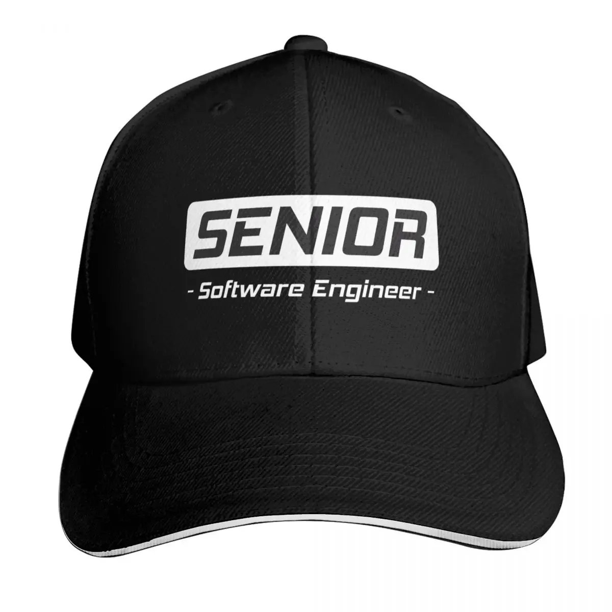 Senior Software Engineer (Black) Baseball Cap Breathable Mesh Back Adjustable Buckle Closure Moisture Wicking Quick Dry