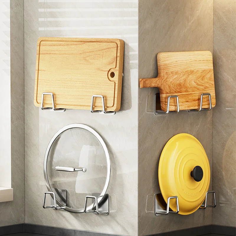 Stainless Steel Sink Sponge Holder Self Adhesive Drain Rack For Sponge Steel Wire Ball Kitchen Sink Inner Wall Storage Organizer