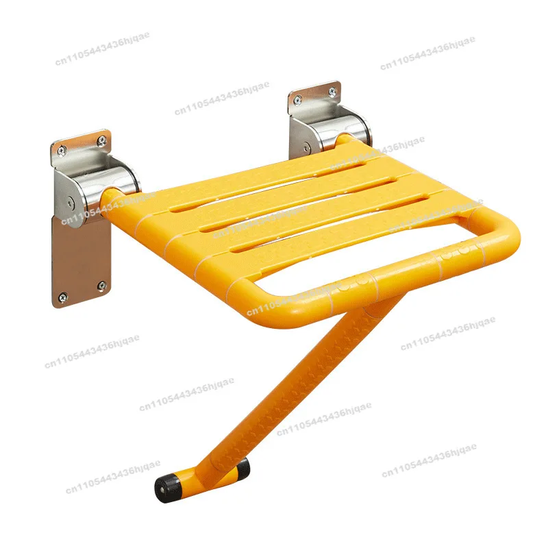 

Bathroom Folding Stool, Elderly Toilet Non-slip Nylon Bath Disabled Toilet Shower Wall Seat