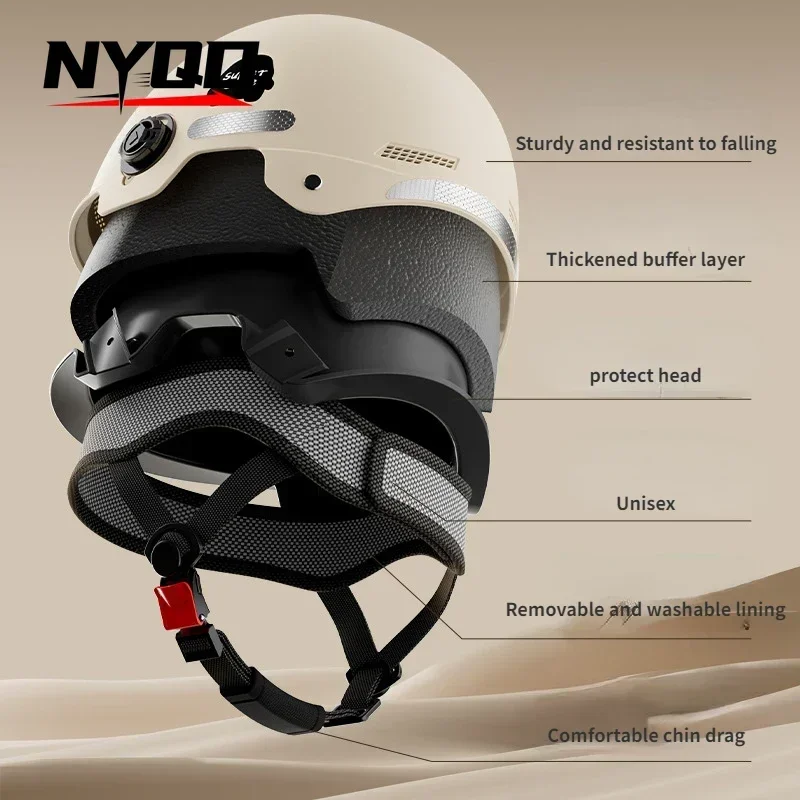 Electric Car Motorcycle Helmet Men and Women Summer Sun Protection Half Helmet Battery Car Safety Helmet 헬멧반모
